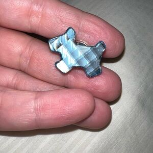 Blue Swarovski Crystal Dog Brooch